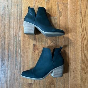 Toms heeled booties, worn once